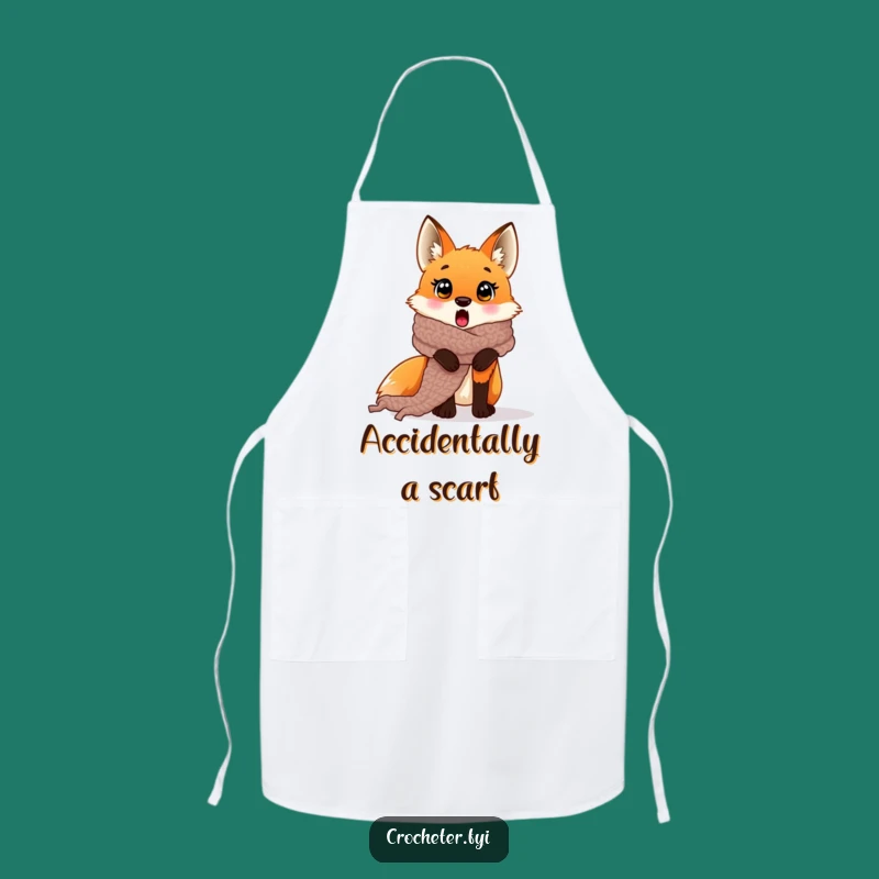 Funny Fox Scarf Apron: Cook with Cute Crafting Comedy
