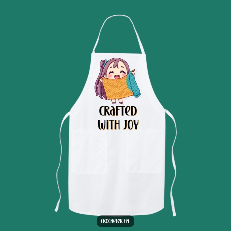 Funny Joyful Knitter Apron: Happy Creation, Practical Funny Gift!
