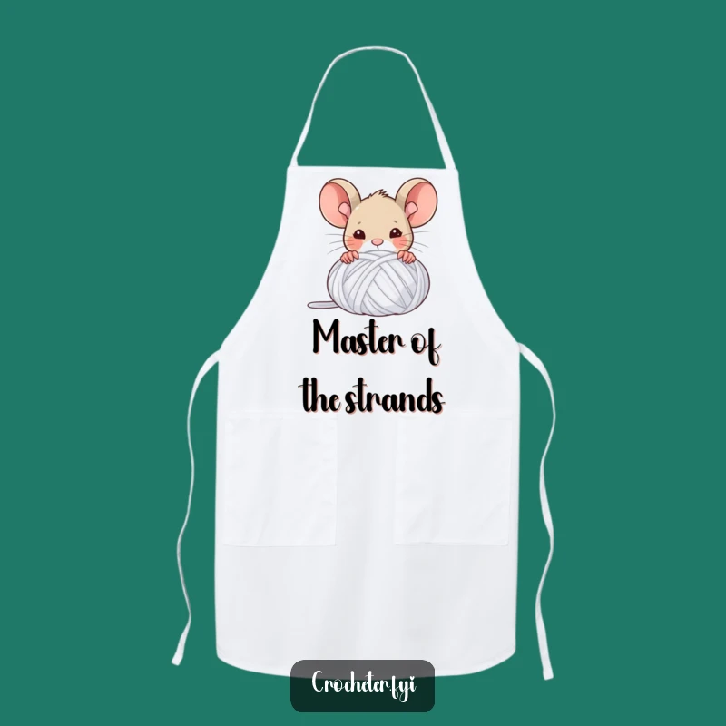 Funny Mouse Yarn Apron: Celebrate Your Crafting Wins in Style