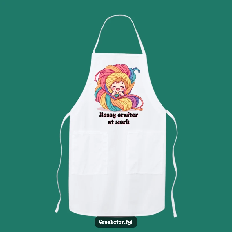 Funny Yarn Tangle Apron - Protect Your Clothes with Crafty Giggles