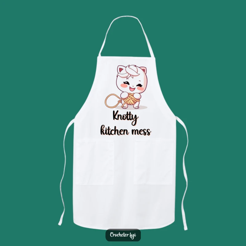 Funny Yarn Tangler Apron: Mischievous Character, Ideal Funny Gift for Messy Crafters