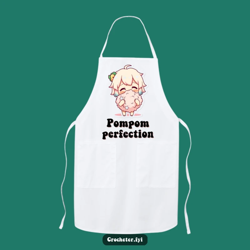 Funny Pom-Pom Maker Apron: Cheerful Crafter Funny Gift for Crafty Kitchens