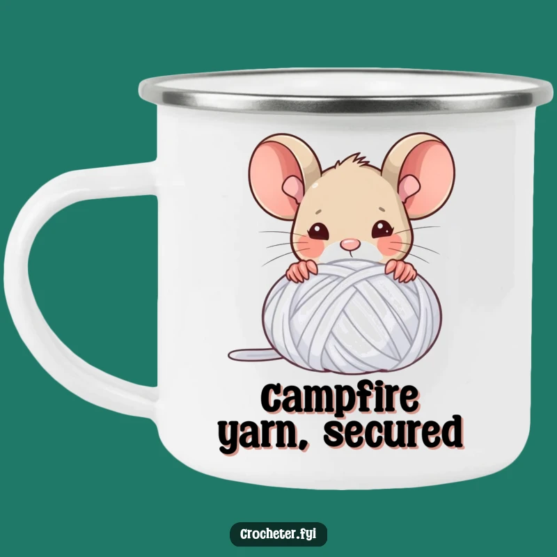 Funny Mouse Yarn Camping Mug: Celebrate Victories Outdoors