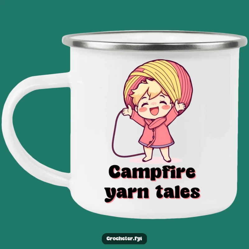 Funny Yarn Casting Camping Mug: Enjoy Drinks with this Hilarious Outdoor Craft Companion