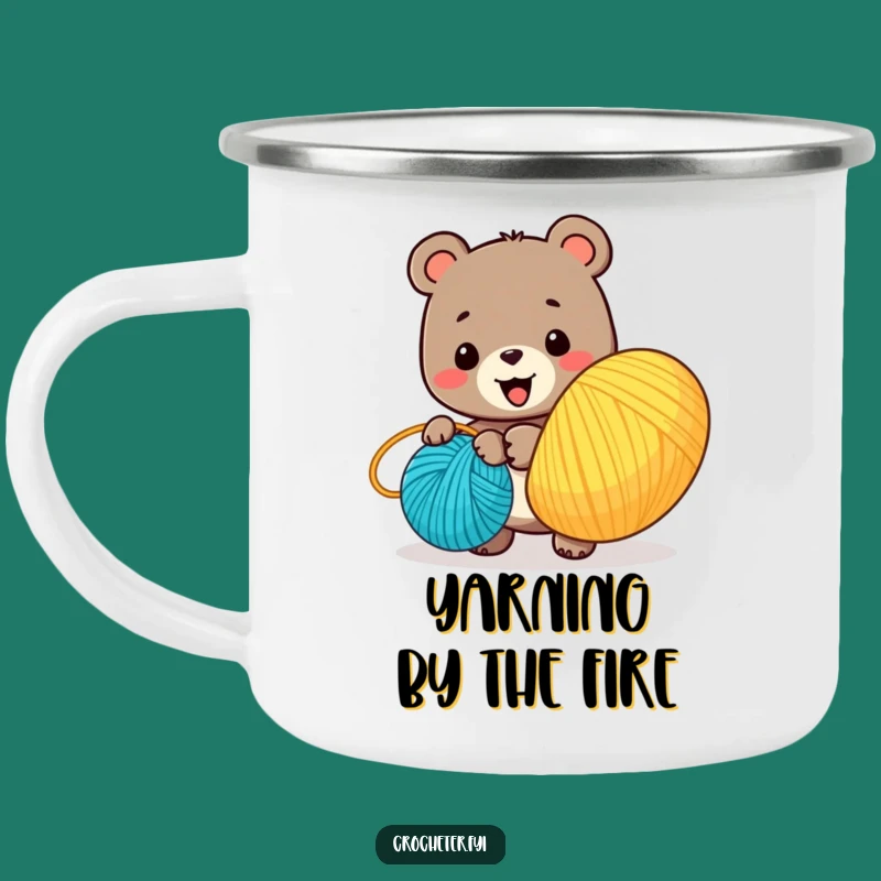 Funny Bear Yarn Winder Camping Mug: Outdoorsy Crafter Companion