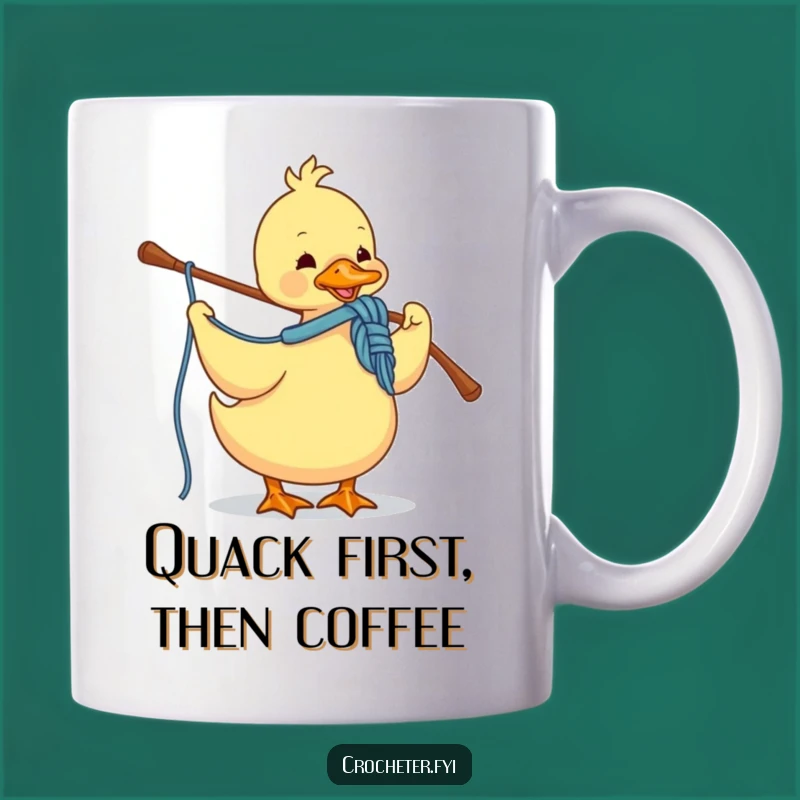 Funny Duck Crocheting Mug: A Hilarious Gift for Crafty Quackers