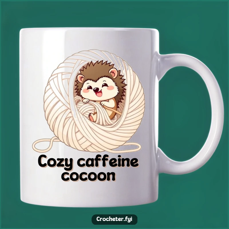 Funny Hedgehog Yarn Ball Mug - Rolling in Comfort Gift!