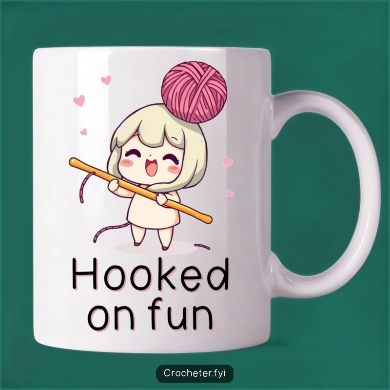 Funny Lively Crochet Hook Mug - Playful and Hilarious Gift for Hookers!