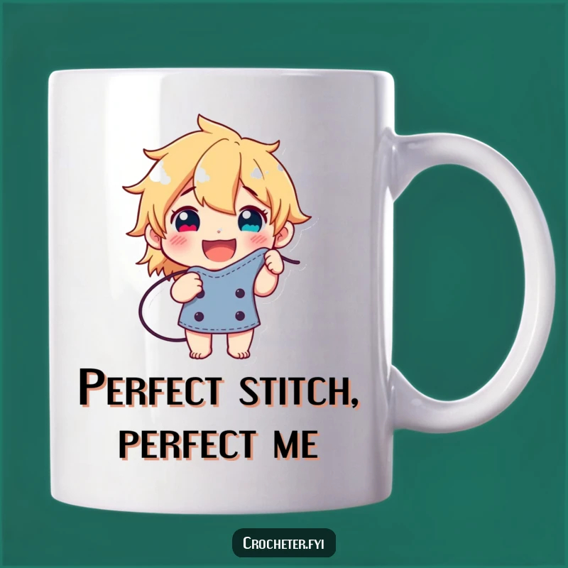 Funny Stitch Pride Mug: Happy Crafter Design, Perfect Funny Gift for Knitters
