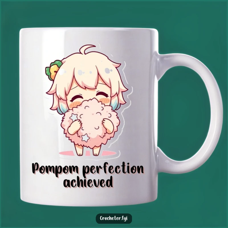 Funny Pom-Pom Maker Mug: Cheerful Crafter Funny Gift for Crafty Celebrations