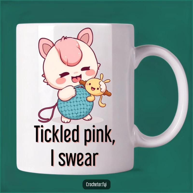 Funny Tickle Mug - Mischievous Character's Crochet Hook Prank Gift