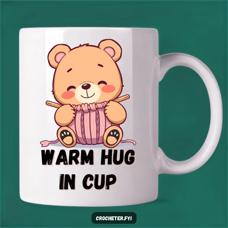 Funny Bear Knitting Mug - Cozy & Whimsical Gift