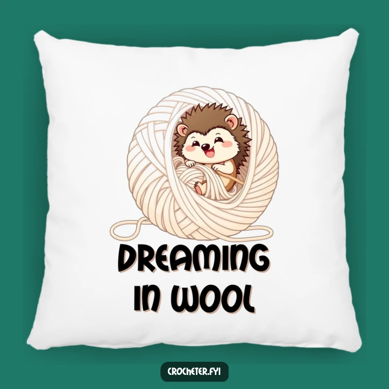 Soft Funny Hedgehog Yarn Pillow - Cozy Comfort Decor!