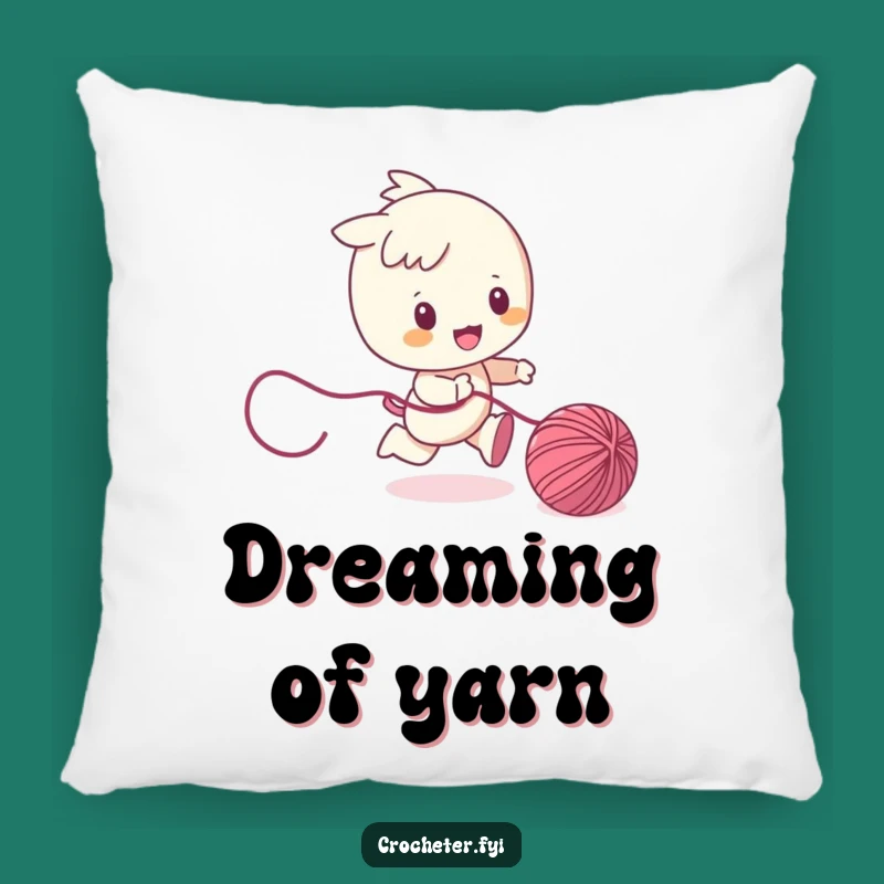 Funny Yarn Chaser Pillow: Playful Character Cushion Funny Gift