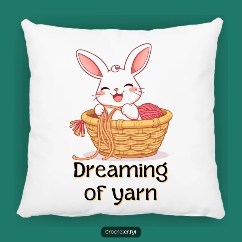 Funny Rabbit Yarn Pull Pillow: Comfy Cartoon Comfort