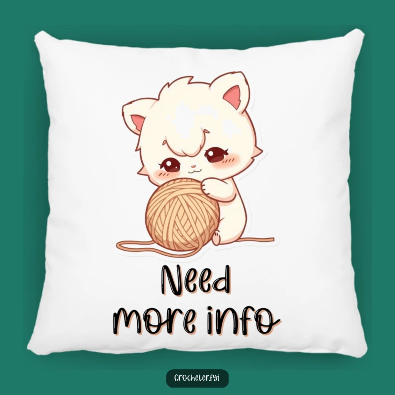 Funny Curious Yarn Poking Pillow - Cozy and Intriguing Home Decor!