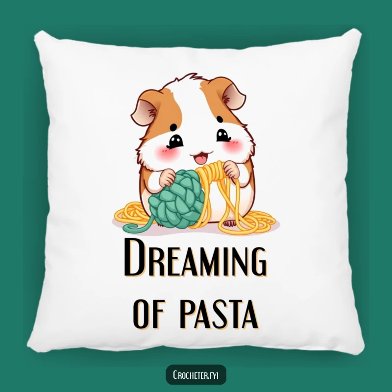 Funny Guinea Pig Crochet Pillow: Cozy Pet Accent & Humorous Gift