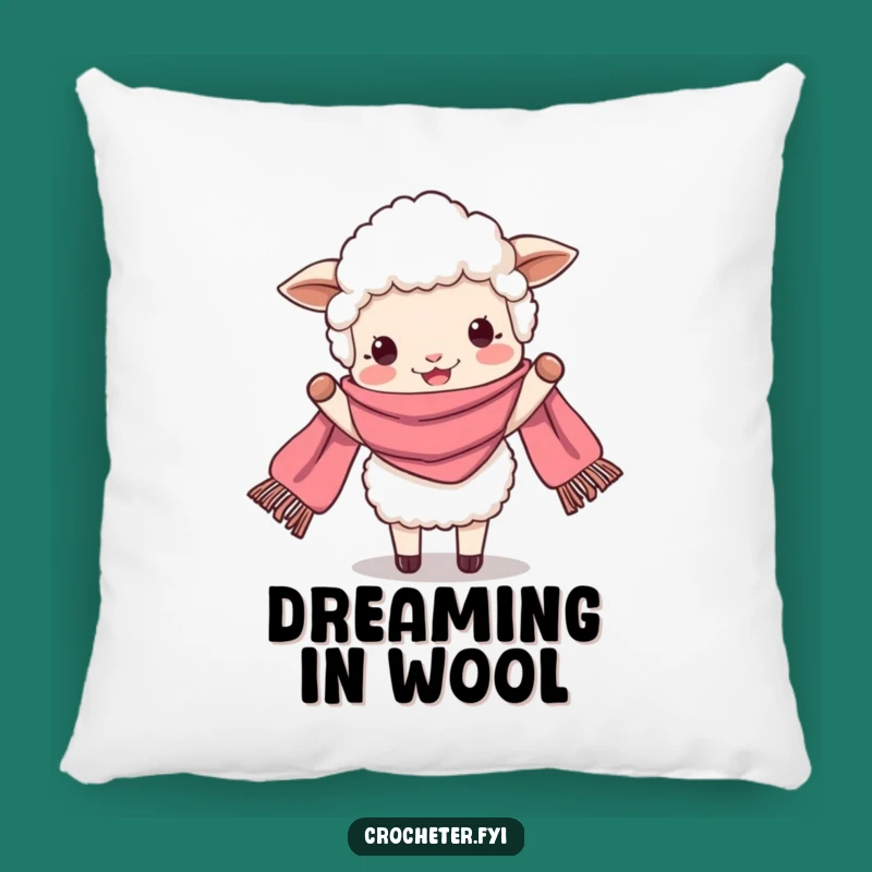 Funny Sheep Scarf Pillow - Cozy & Whimsical Home Accent