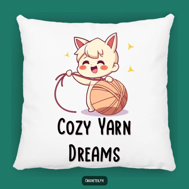 Funny Yarn Pulling Pillow: Cozy Comfort for Crafters