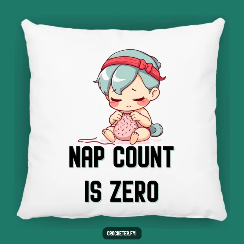 Funny Stitch Counter Pillow: Focused Design, Cute Funny Gift for Crafters