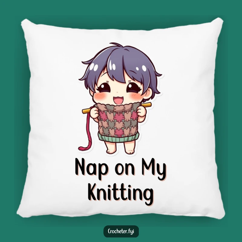 Funny Knitted Item Pillow: Cozy Comfort for Crafters