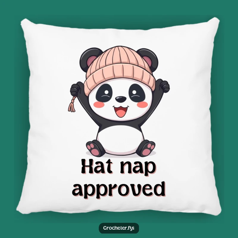 Soft Funny Panda Knitting Pillow - Cozy Crafter Comfort!