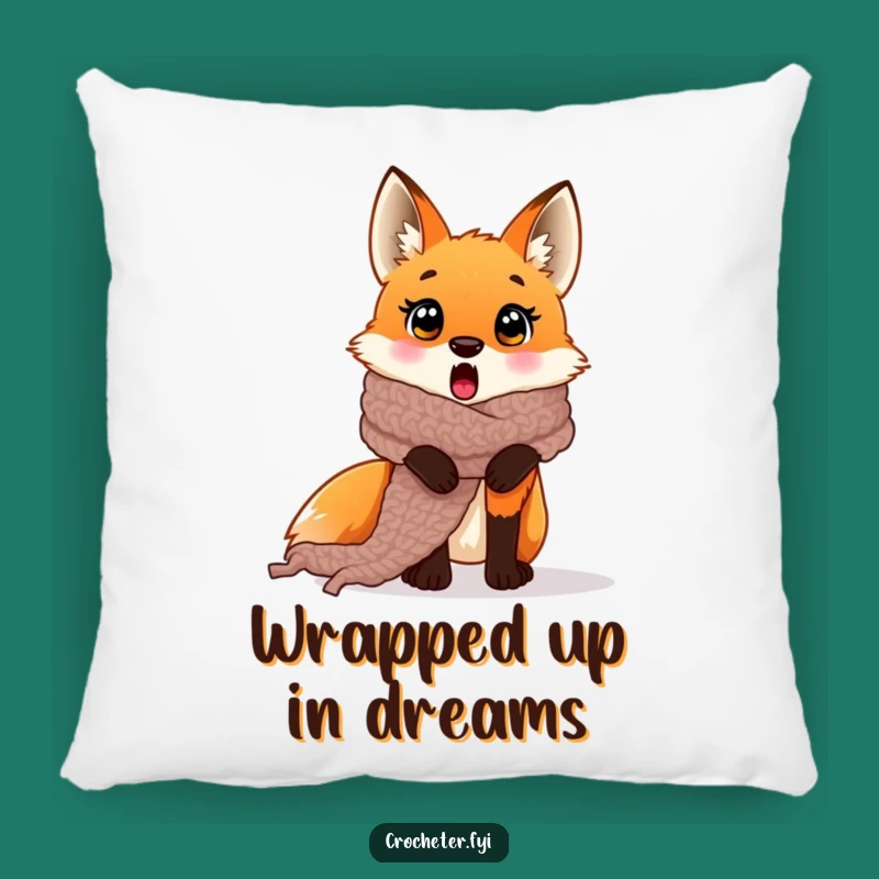 Funny Fox Scarf Pillow: Cozy Up to Cute Yarn Chaos