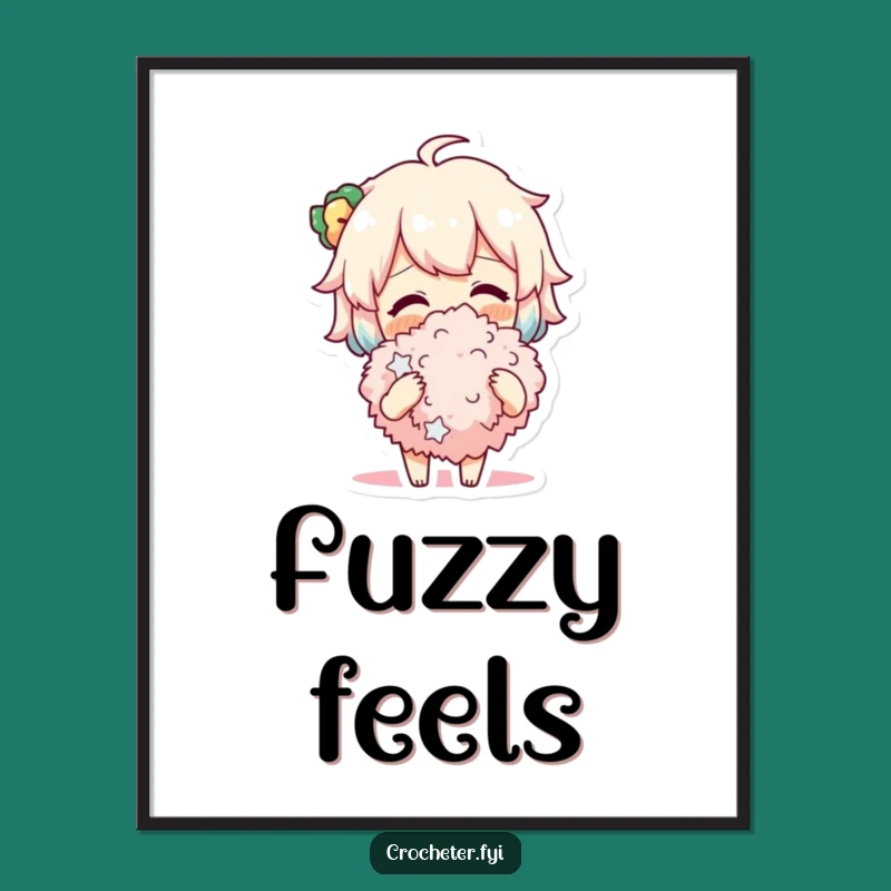 Funny Pom-Pom Maker Print: Cheerful Crafter Funny Gift for Crafty Wall Decor