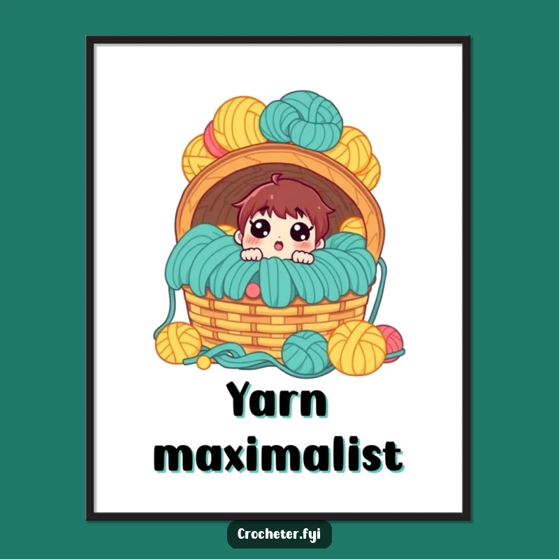 Funny Yarn Avalanche Digital Art: Bring Hilarious Crafter's Humor Home