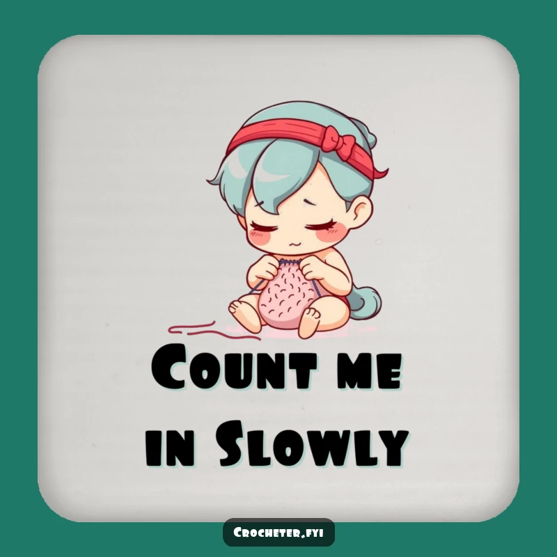 Funny Stitch Counter Drink Coaster: Focused Design, Perfect Funny Gift for Table Protection