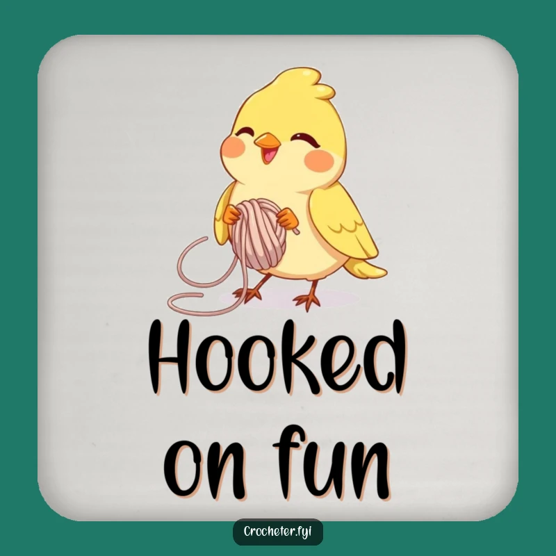 Funny Bird Yarn Looping Coaster - Protect Surfaces with Craft