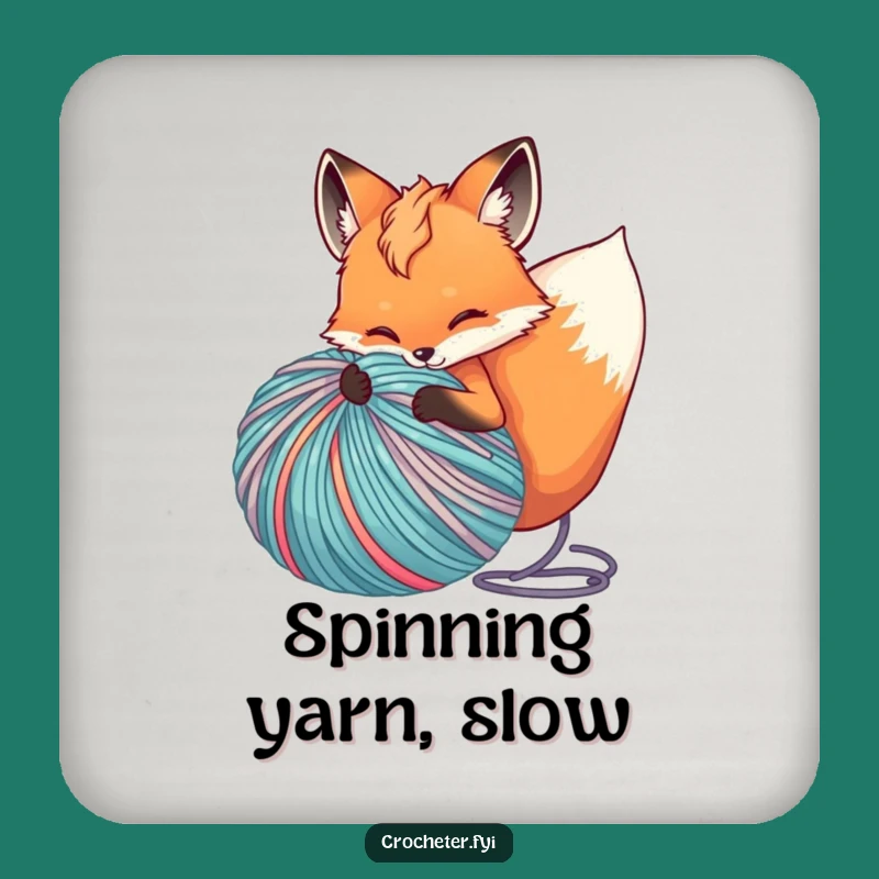 Funny Fox Yarn Coasters: Protect Your Surfaces from Hilarious Crafting Spills
