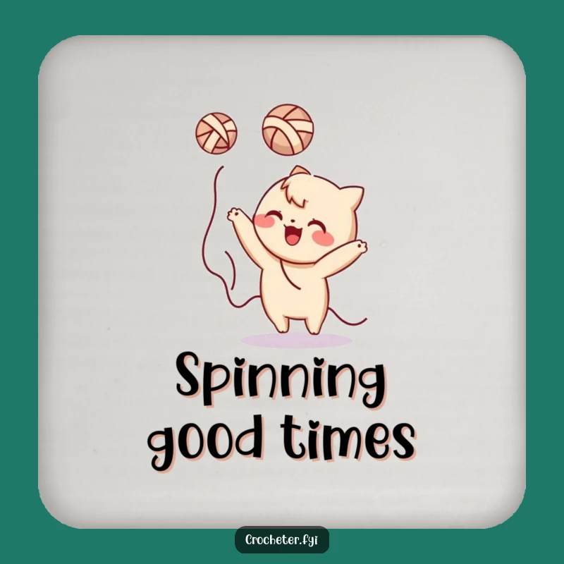 Funny Yarn Tossing Coasters: Protect Surfaces with Humor
