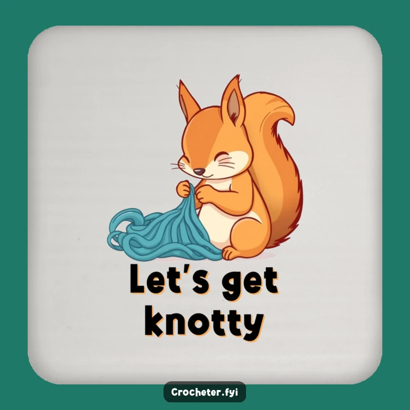 Funny Squirrel Stitch Coaster Set: Protect Surfaces with Humorous Crafting Charm