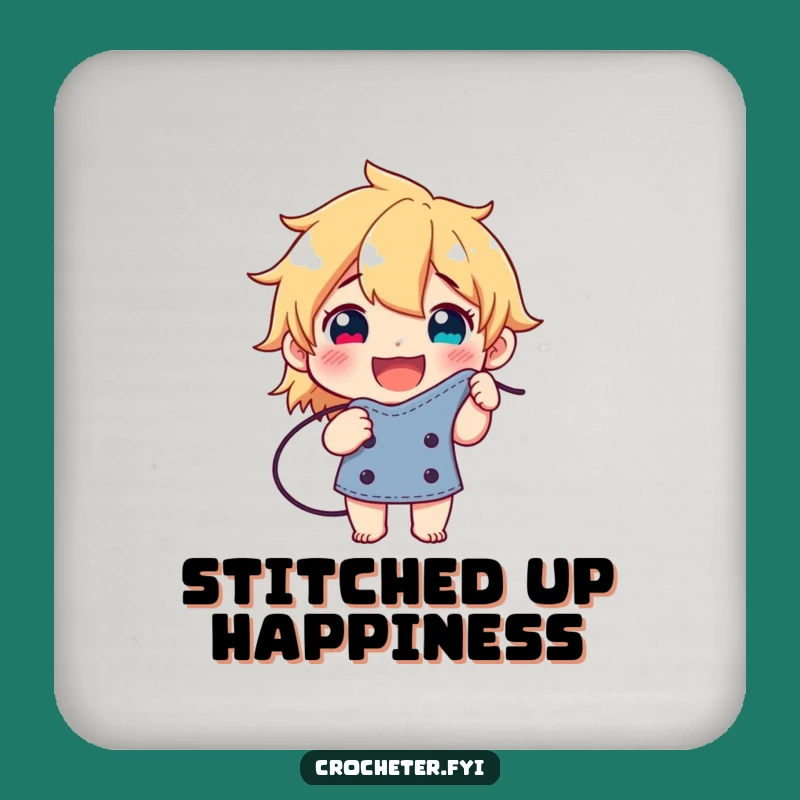 Funny Stitch Pride Drink Coaster: Happy Design, Perfect Funny Gift for Table Protection