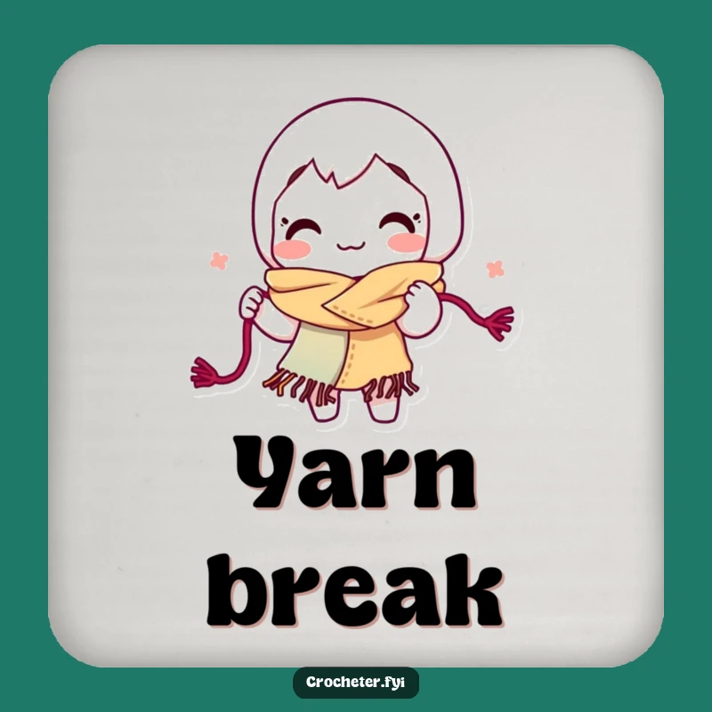 Funny Yarn Looping Coaster: Energetic Crafter Table Protection