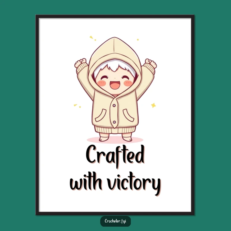 Funny Joyful Garment Finish Poster - Celebrate Triumphs with Hilarious Wall Art!