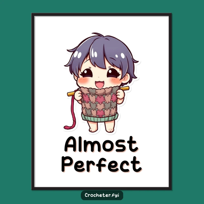 Funny Knitted Item Poster: Proud Crafter Art for Walls