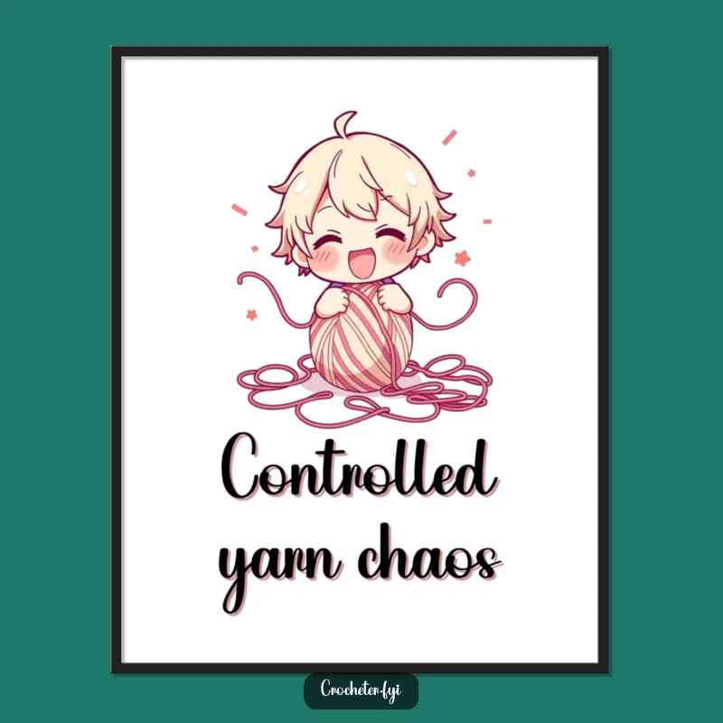 Funny Yarn Exploder Poster: Enthusiastic Crafter Funny Gift for Yarn Art