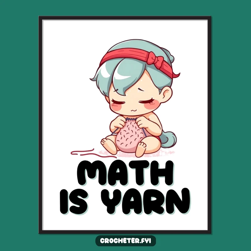 Funny Stitch Counter Poster: Focused Art, Great Funny Gift for Craft Room Decor