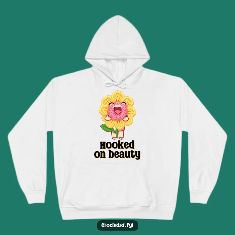 Funny Crochet Flower Hoodie - Cozy Comfort for Crafty Souls