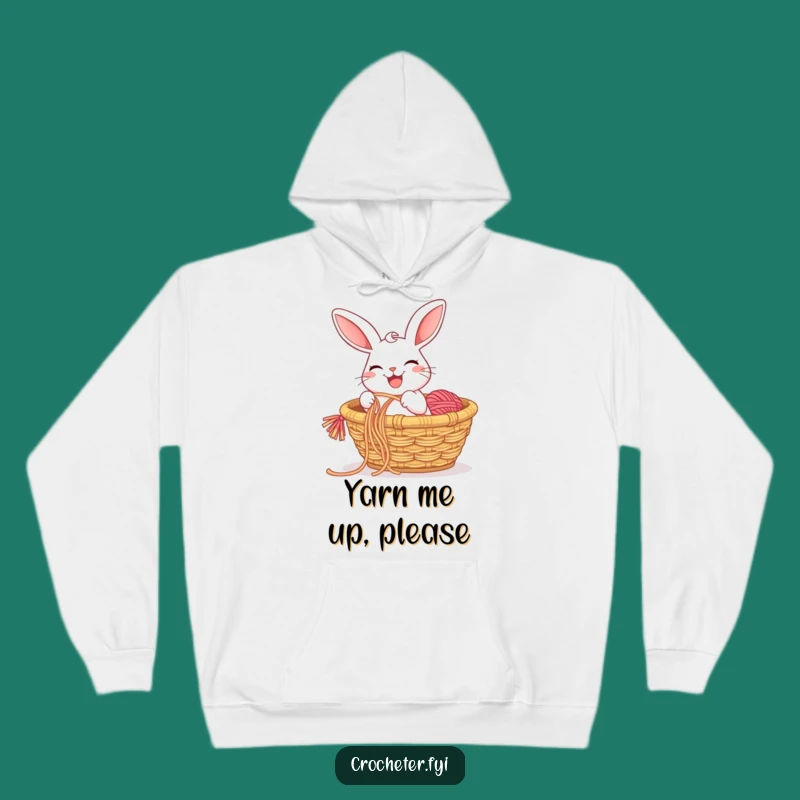 Funny Rabbit Yarn Pull Hoodie: Cozy Cartoon Comfort