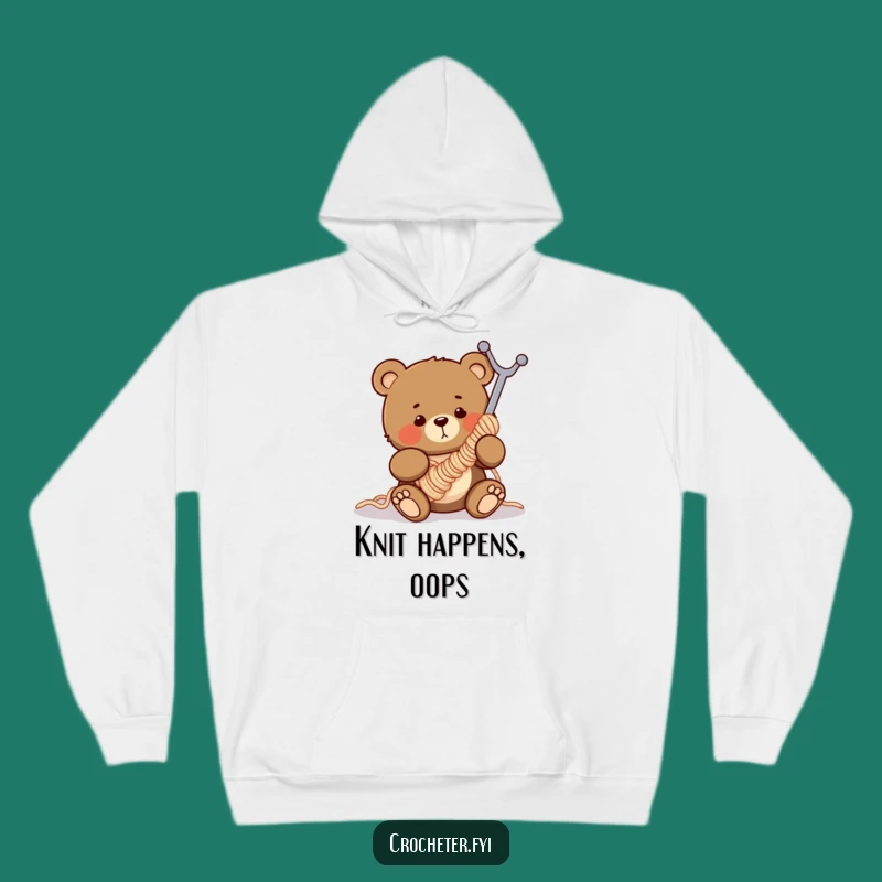 Funny Clumsy Bear Crochet Hoodie - Cozy and Hilarious Gift