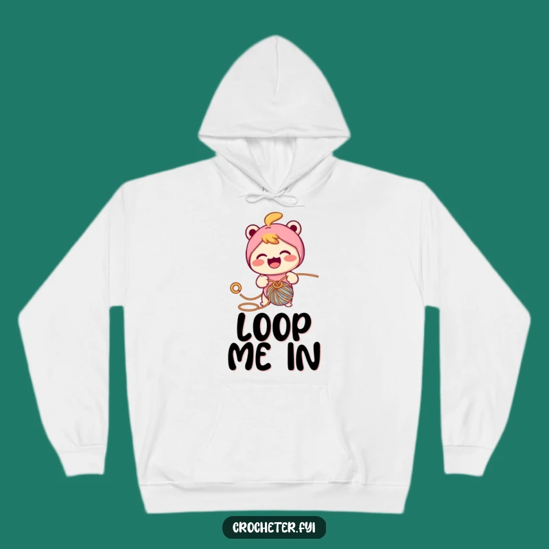 Funny Crochet Character Hoodie - Cozy & Enthusiastic Crafter Apparel, Great Gift
