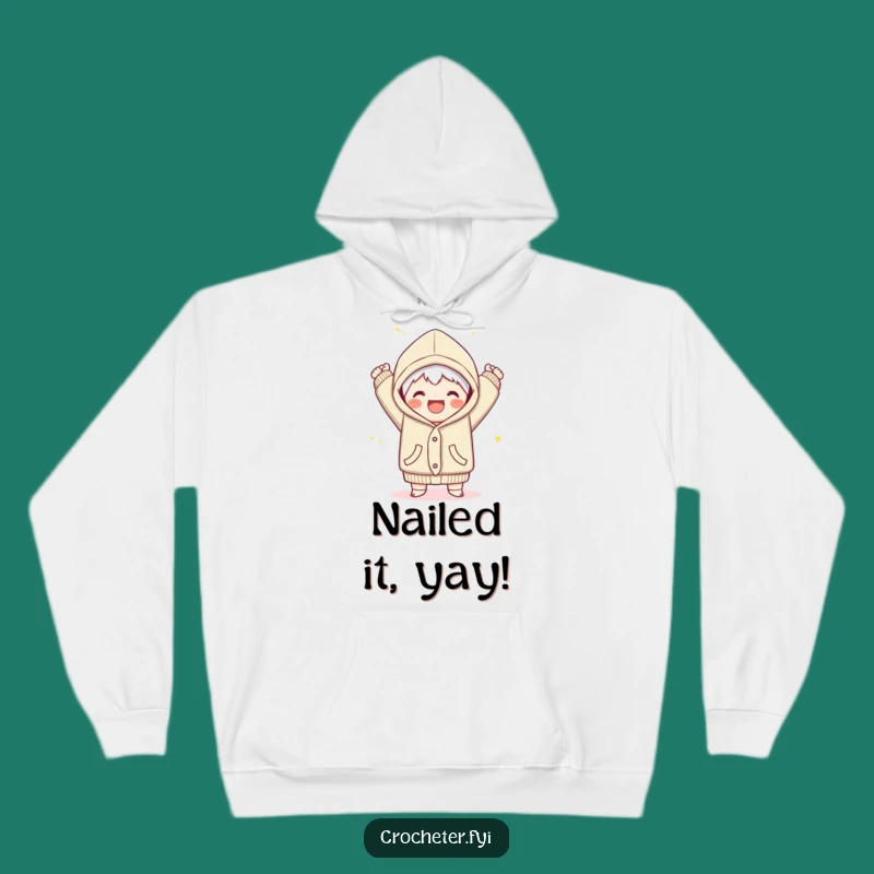Funny Joyful Garment Finish Hoodie - Cozy and Triumphant Gift for Crafters!