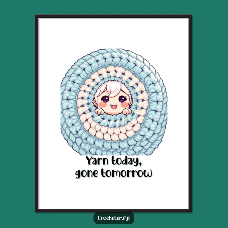 Funny Free Printable Wall Art: Crocheter's Hideout, Hilarious Downloadable Decor!