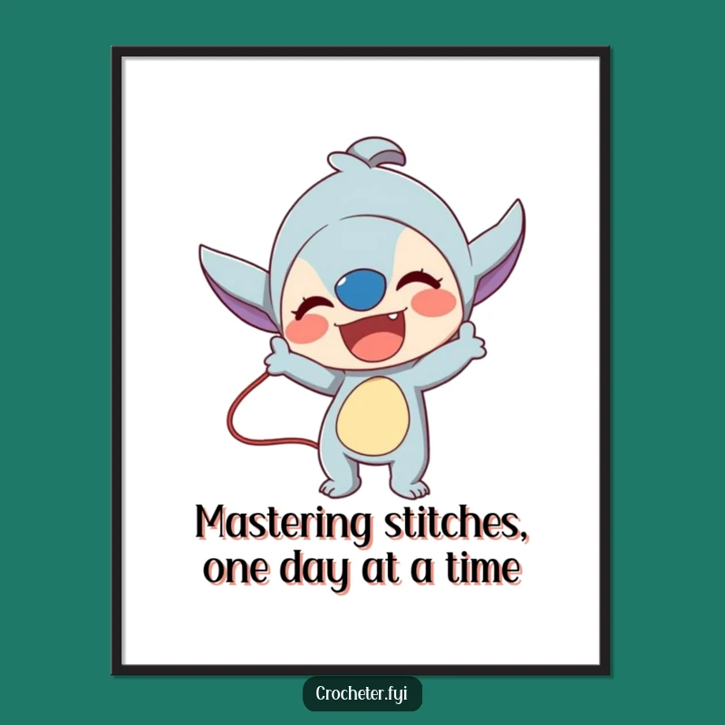 Free Printable Wall Art: Stitch Master, Dynamic Downloadable Decor for Crafters!
