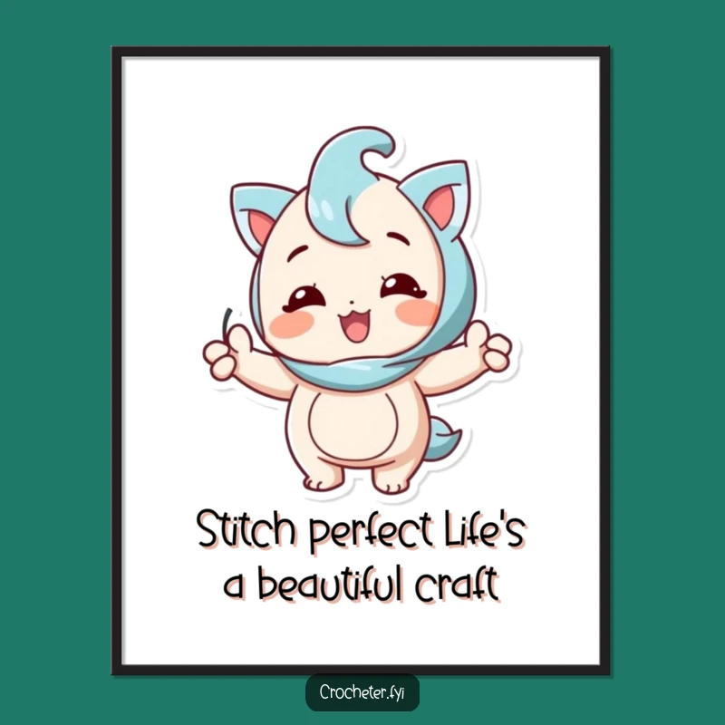 Funny Free Printable Wall Art: Proud Stitcher for Crafty Spaces