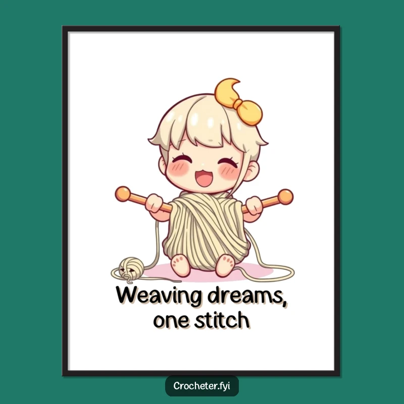 Funny Free Printable Wall Art Happy Knitter Hilarious Downloadable Art