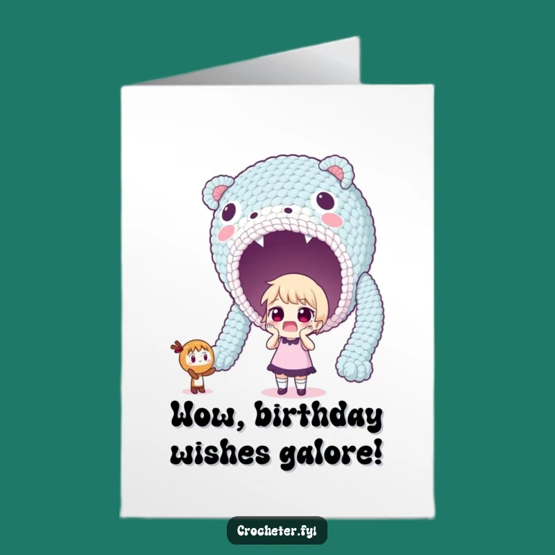 Free Printable Birthday Card: Giant Crochet Surprise, Hilarious Downloadable for Crafters!